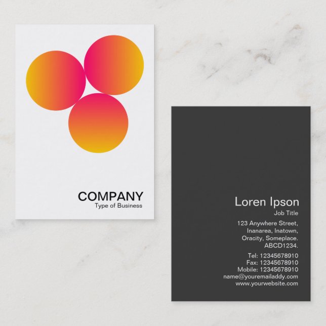 Gradient 3 Circles v2 03 Business Card (Front/Back)