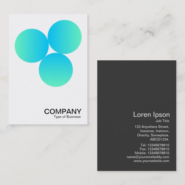 Gradient 3 Circles v2 05 Business Card (Front/Back)