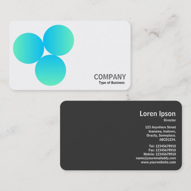 Gradient 3 Circles v3 05 Business Card (Front/Back)