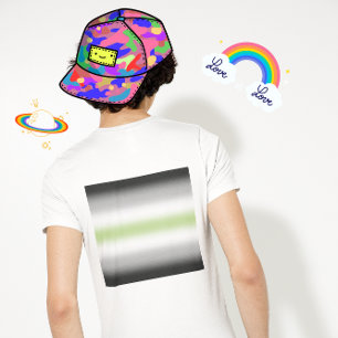 Gradient Agender Pride Flag with Custom Name Hoodie