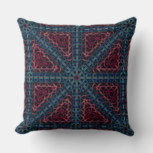 Gradient and relief in triangular kaleidoscope thr cushion