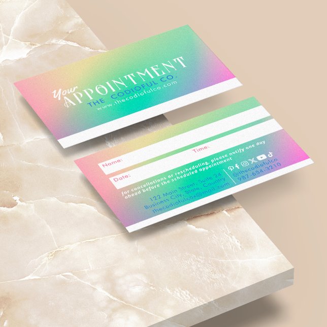 Gradient Appointment Card (Creator Uploaded)