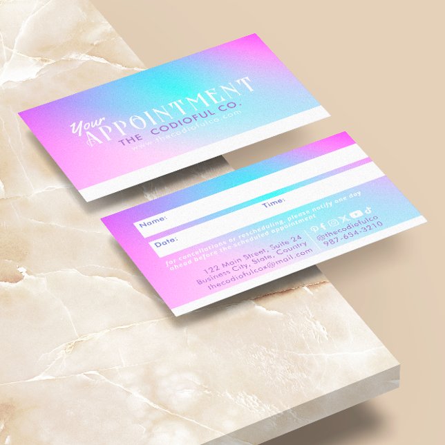 Gradient Appointment Card (Creator Uploaded)