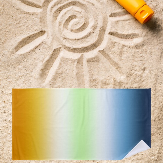  Gradient AroAce Agender Pride Beach Towel (Creator Uploaded)