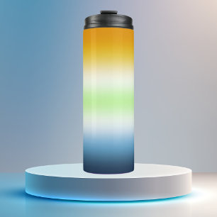Gradient AroAce Agender Pride Flag Thermal Tumbler
