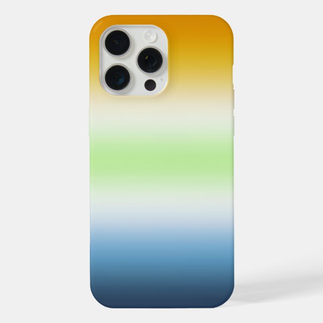  Gradient AroAce Agender Pride iPhone Case (Back)