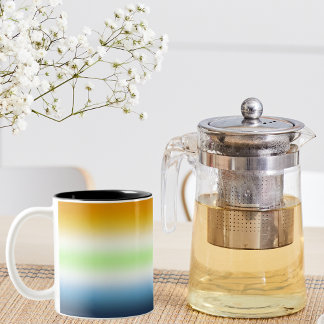 Gradient AroAce Agender Pride Two-Tone Coffee Mug