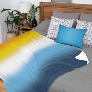 Gradient AroAce Pride Flag – Colourful AroAce Flag Sherpa Blanket