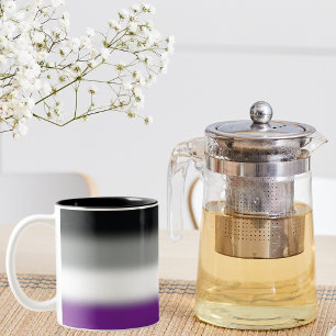 Gradient Asexual Pride Flag - Colourful ACE Flag Two-Tone Coffee Mug