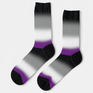 Gradient Asexual Pride Flag Socks