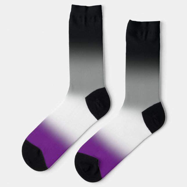 Gradient AsexualCrew Socks (Left)