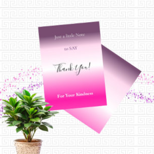 Gradient background thank you card