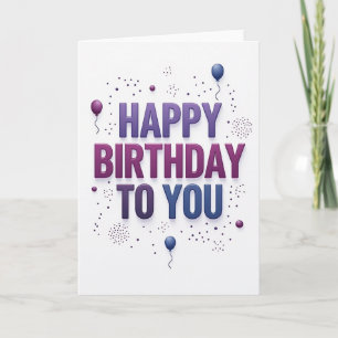 Gradient Birthday Joy Card