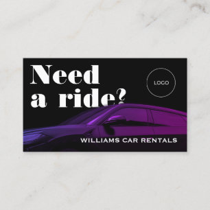 Gradient & black elegant professional automotive business card