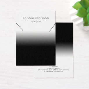 Gradient Black n White Necklace Display Card