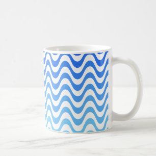Gradient Blue Waves Coffee Mug