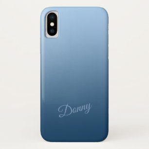 Gradient Blue with Custom Name Case-Mate iPhone Case