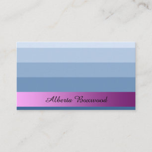 Gradient Blue with Pink Banner Custom Text Business Card