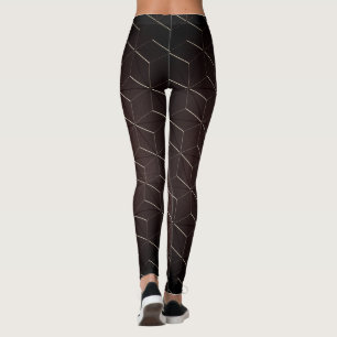 Gradient Brown Style Geometric Seamless Pattern Leggings