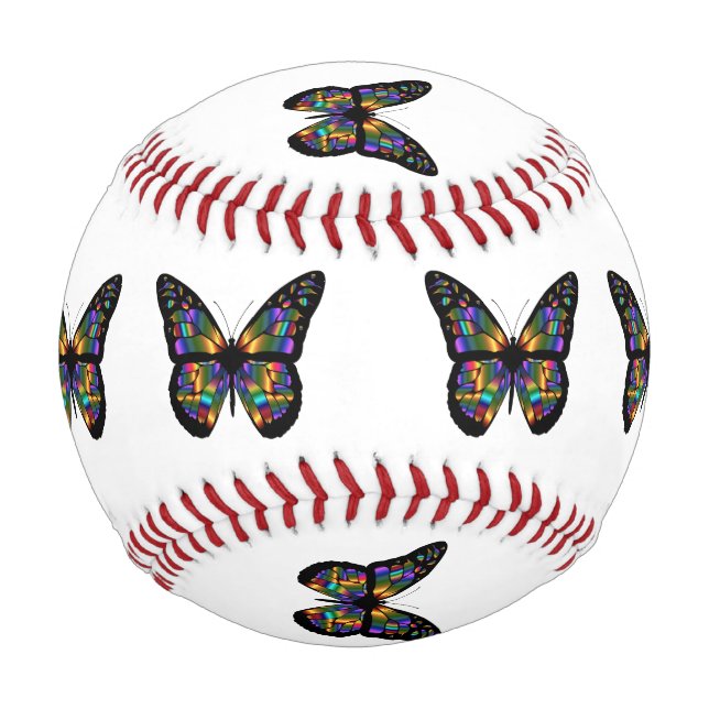 Gradient butterfly cartoon baseball (Front)