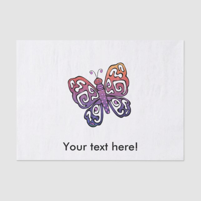 Gradient butterfly clipart tissue paper (Front)