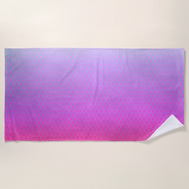 Gradient Cateye Pattern Beach Towel (Front)