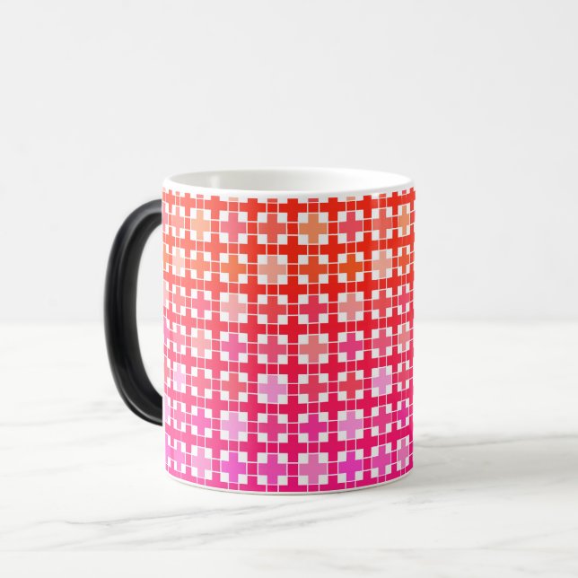 gradient , chequered gradient ,ombre  magic mug (Front Left)