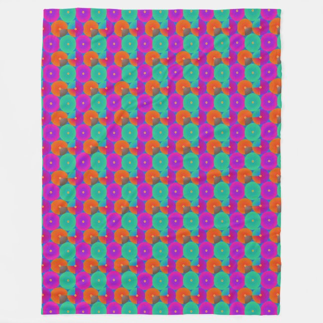 Gradient Circle Fleece Blanket – Dopamine Style (Front)