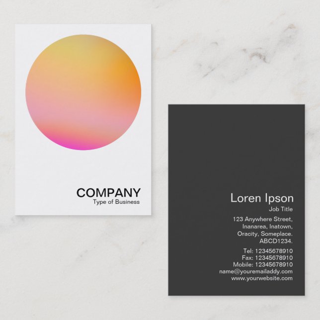 Gradient Circle v2 02  Business Card (Front/Back)