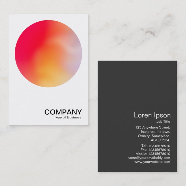 Gradient Circle v2 04 Business Card (Front/Back)