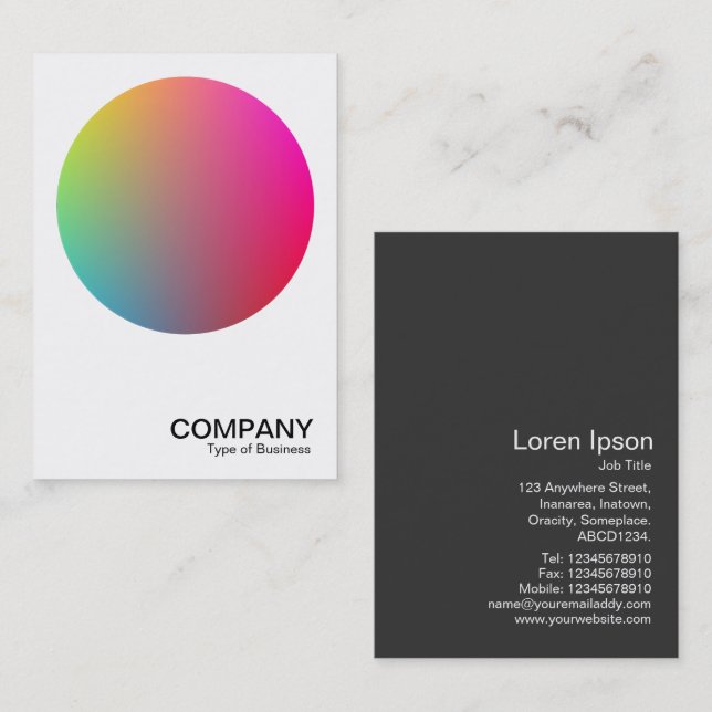Gradient Circle v2 07 Business Card (Front/Back)
