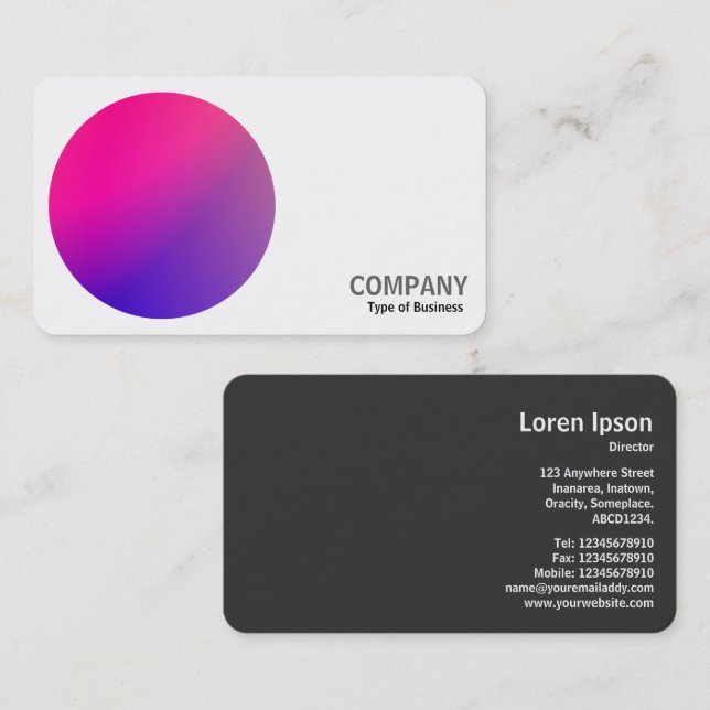 Gradient Circle v3 06 Business Card (Front/Back)
