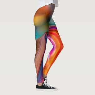 Gradient color combo leggings