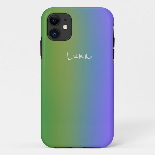 Gradient Colour Customised iPhone 11 Case (Back)