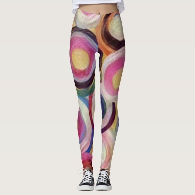 Gradient colour, rough texture background. leggings (Front)