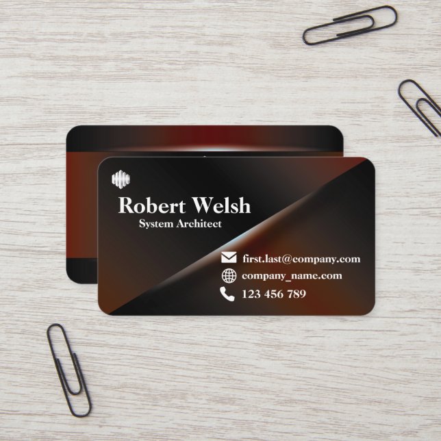 Gradient Coloured Business Card Series 10 (Front/Back In Situ)