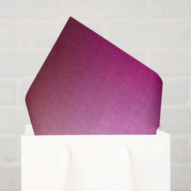 Gradient-coloured towel featuring pink tissue paper (Gift Bag)