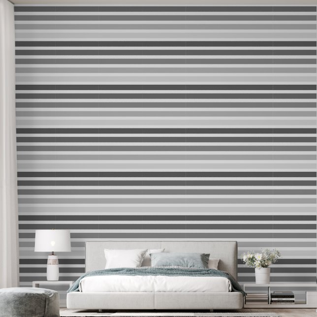 Gradient Colours Horizontal Striped Wallpaper (Bedroom)