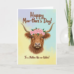 Gradient Cow Friend Card