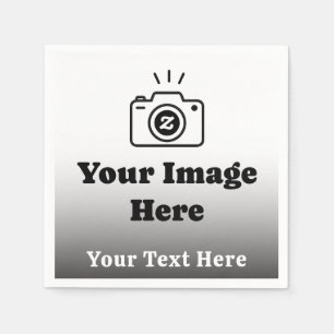 Gradient Custom Text and Image Napkin