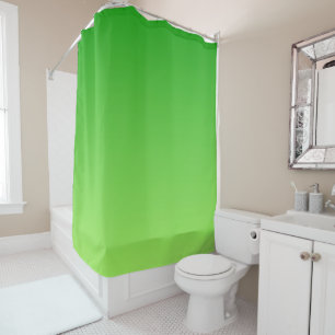 Gradient Dark Green to Light Green Shower Curtain