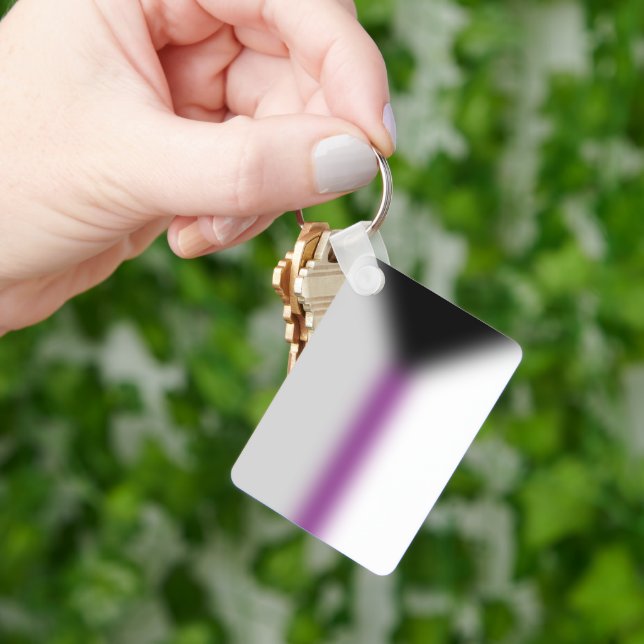 Gradient Demisexual Pride Flag – Demi Flag Key Ring (Hand)