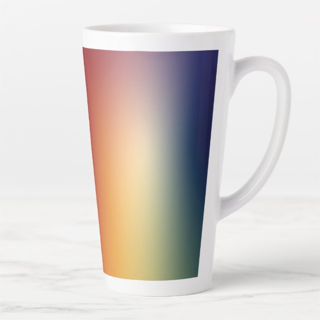 gradient design background on latte mug (Right)