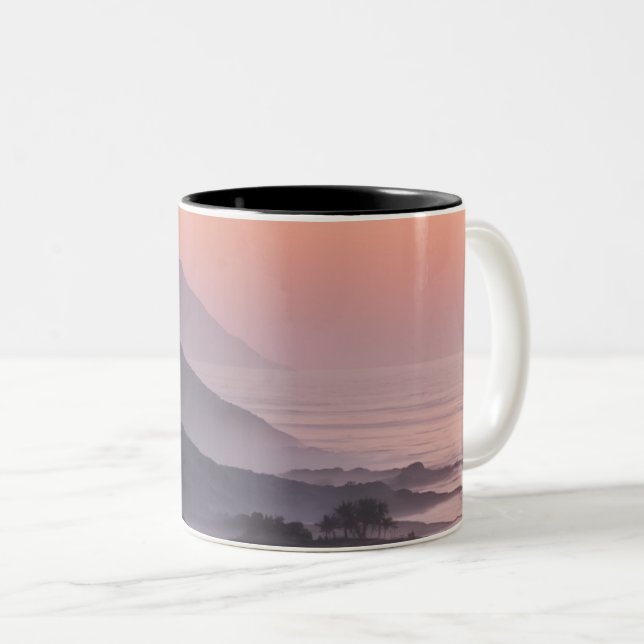 Gradient designs soothing colour transitions Two-Tone coffee mug (Front Right)