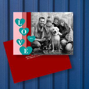 Gradient Edge Hearts Valentine's Day Photo Card