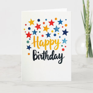 Gradient Festive Birthday Card