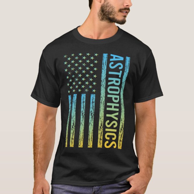 Gradient Flag 01 Astrophysics Astrophysicist T-Shirt (Front)