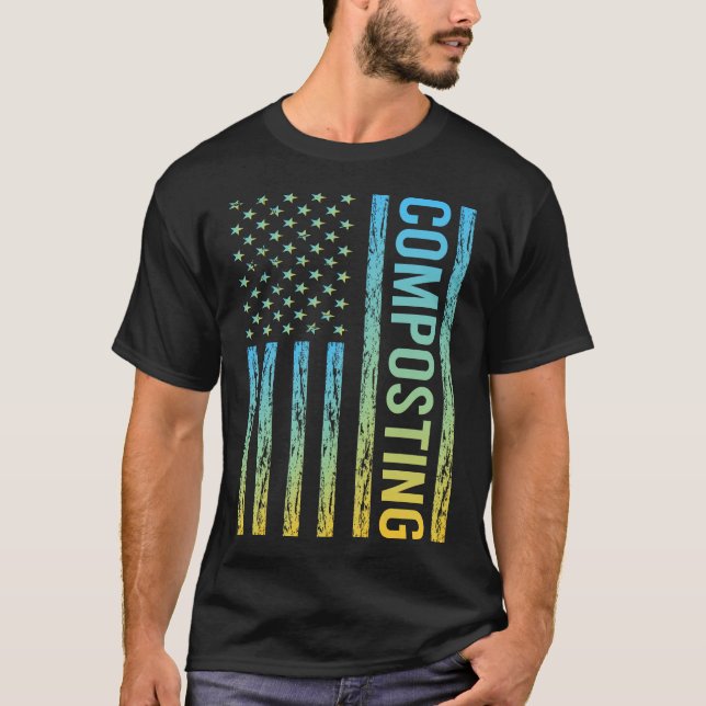 Gradient Flag 01 Composting Compost Composter T-Shirt (Front)