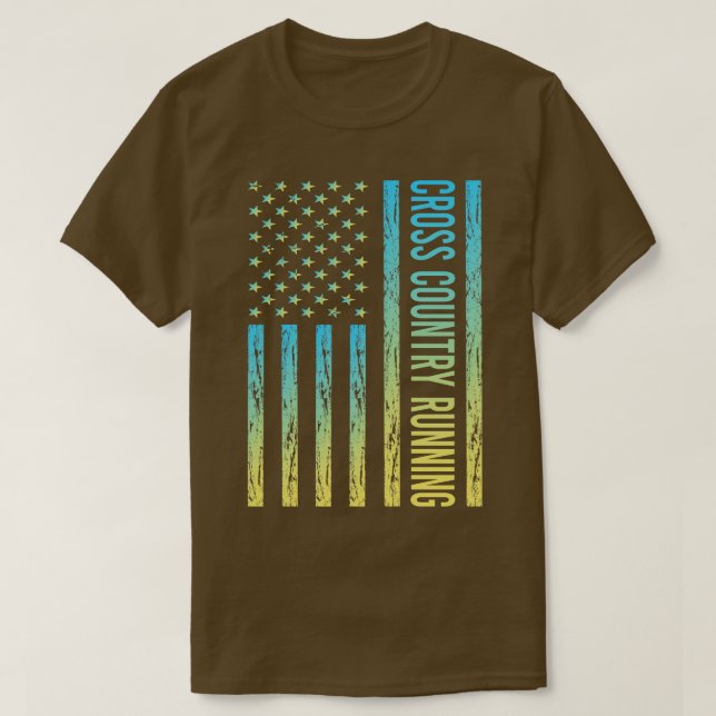 Gradient Flag 02 Cross Country Running XC T-Shirt (Design Front)