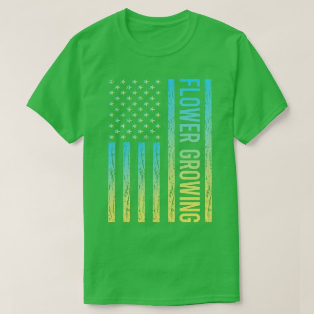 Gradient Flag 02 Flower Growing Flowers Gardening T-Shirt (Design Front)